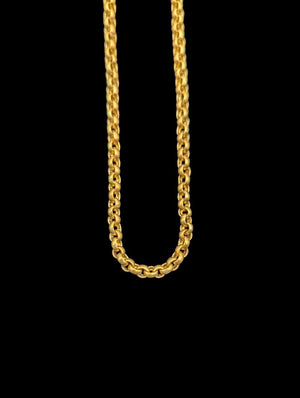 Necklace 23k Yellow Gold Round Link