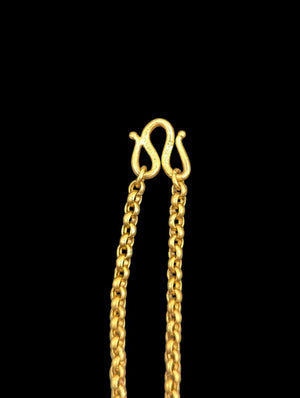 Necklace 23k Yellow Gold Round Link