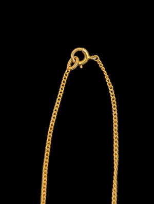 Necklace 14k Yellow Gold Chain w/ Nuggets in Quartz Pendant