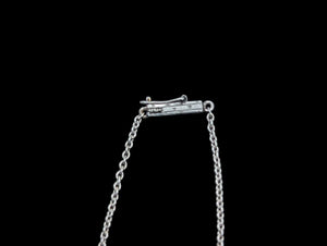 Necklace PT & AU 18k Bows & Teardrop w/ Diamonds & Rubies