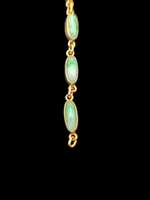 Bracelet 24k Yellow Gold w/ Jade *SMALL*