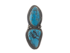 Ring Silver w/ Turquoise *ELONGATED*