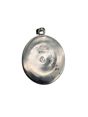 Locket Sterling Silver w/ Black Onyx Cabochon