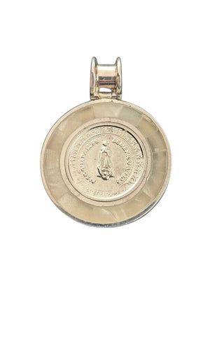 Pendant Sterling Silver Guadalupe w/ Stone