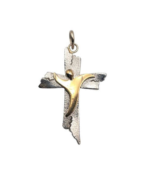 Pendant Silver & Gold Plated Cross