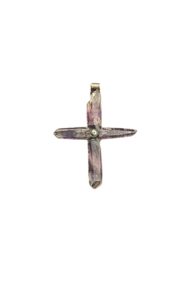 Pendant Sterling Silver Amethyst Cross
