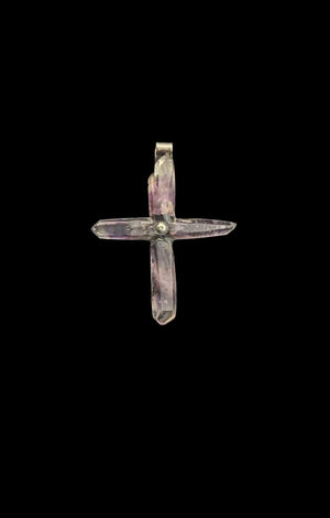 Pendant Sterling Silver Amethyst Cross