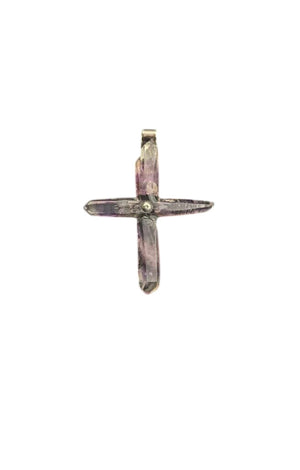 Pendant Sterling Silver Amethyst Cross