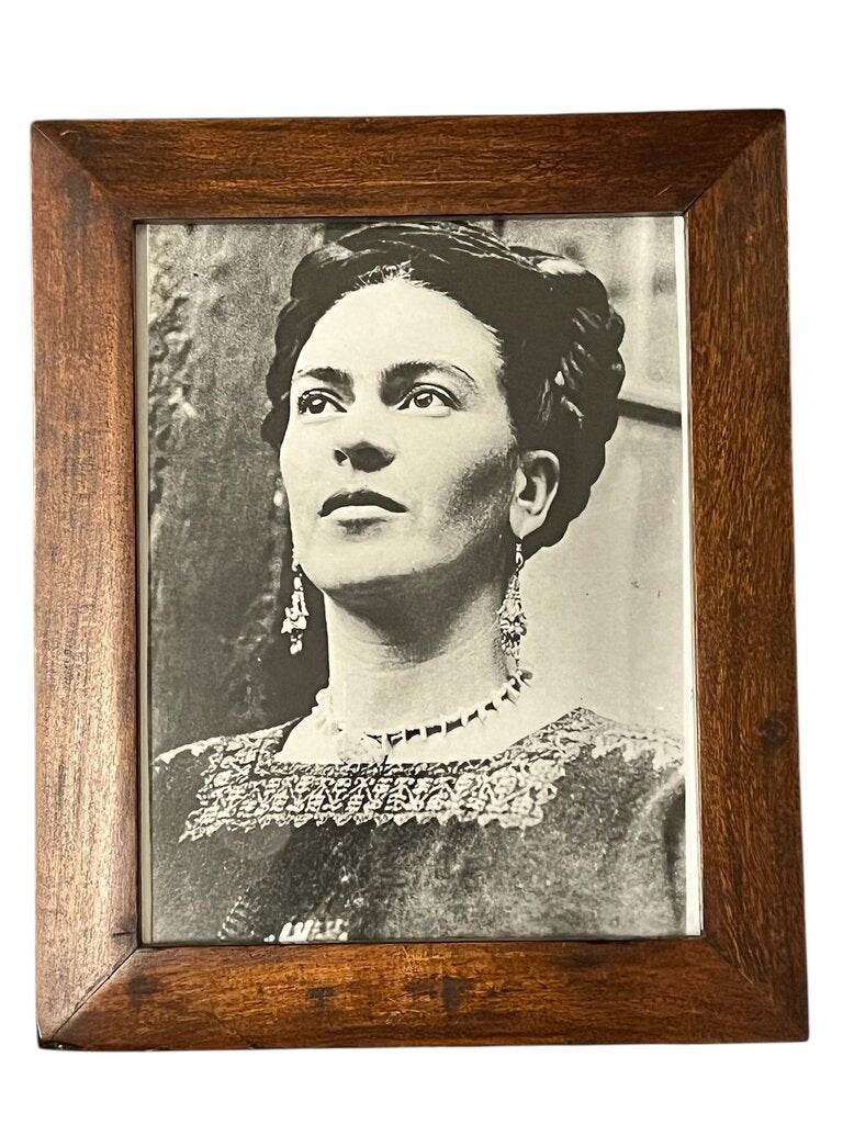 Frida Kahlo Portrait Mesquite Wood Frame 14x17