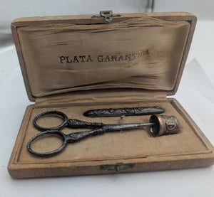 Vintage Sewing Kit Silver