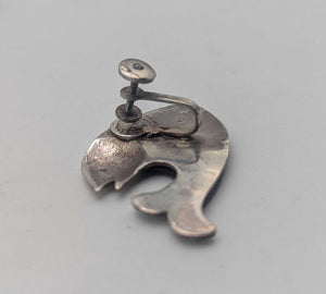 Earrings Silver w/ Tortoise Shell *William Spratling*