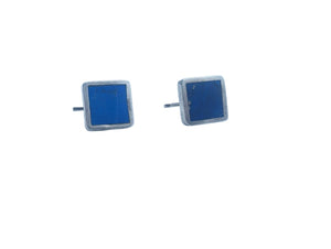 Cufflinks Sterling Silver w/ Lapis Lazul Inlay
