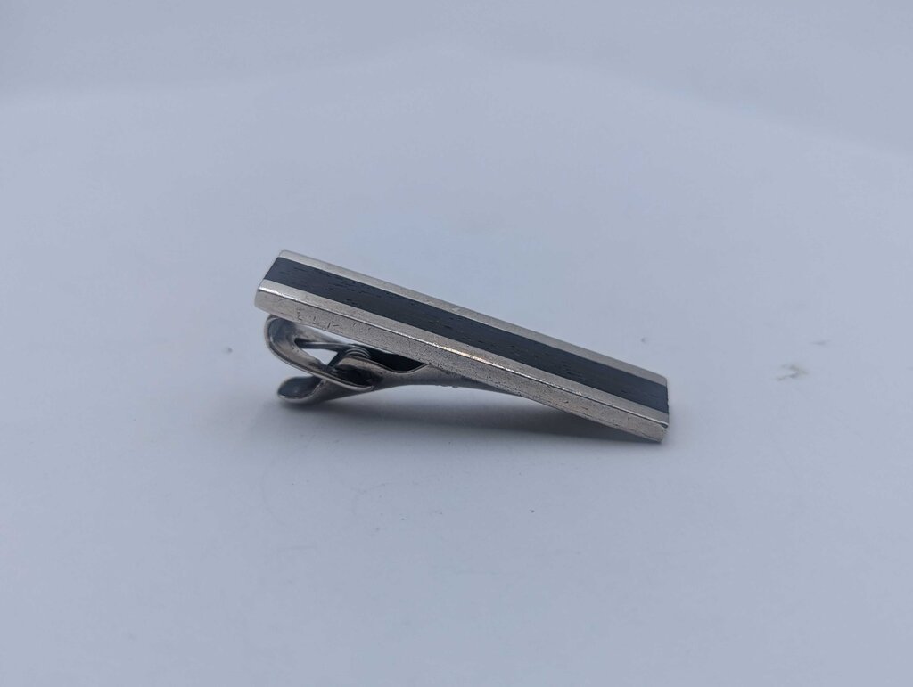 Clip Sterling Silver w/ Wooden Inlay