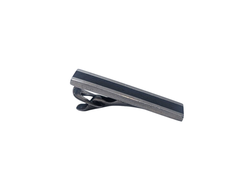 Clip Sterling Silver w/ Wooden Inlay