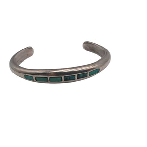 Cuff Sterling Silver Turquoise Inlay
