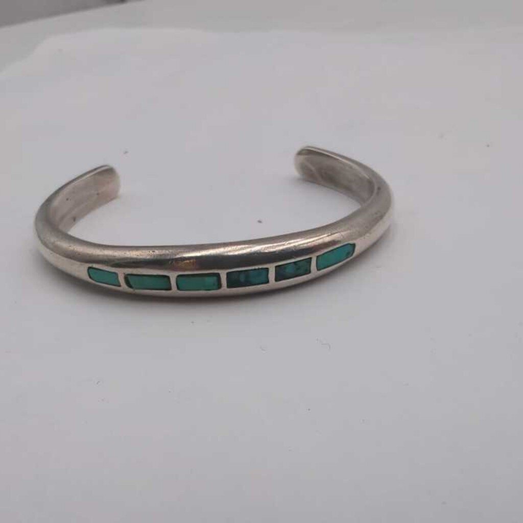 Cuff Sterling Silver Turquoise Inlay