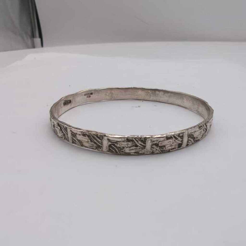 Bangle Sterling Silver *Carving*