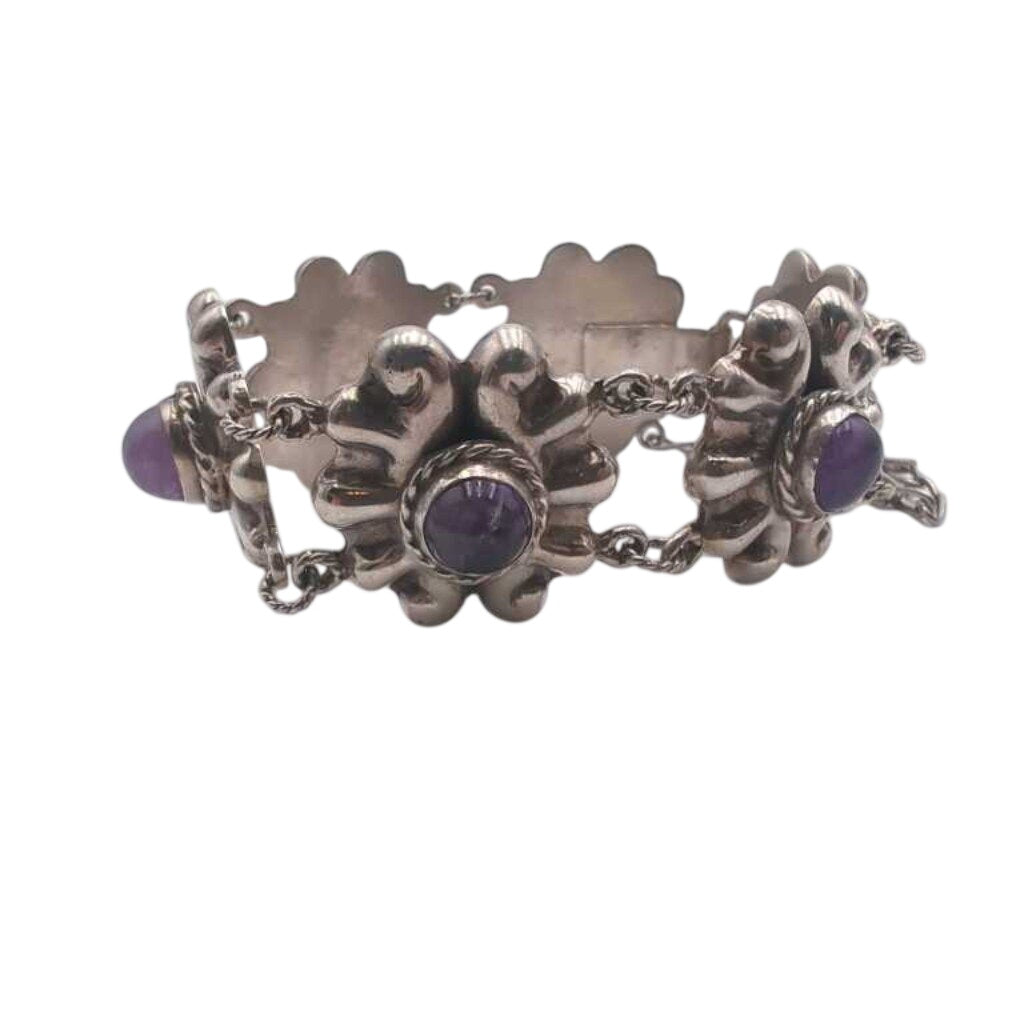 Bracelet 980 Silver w/ Amethyst