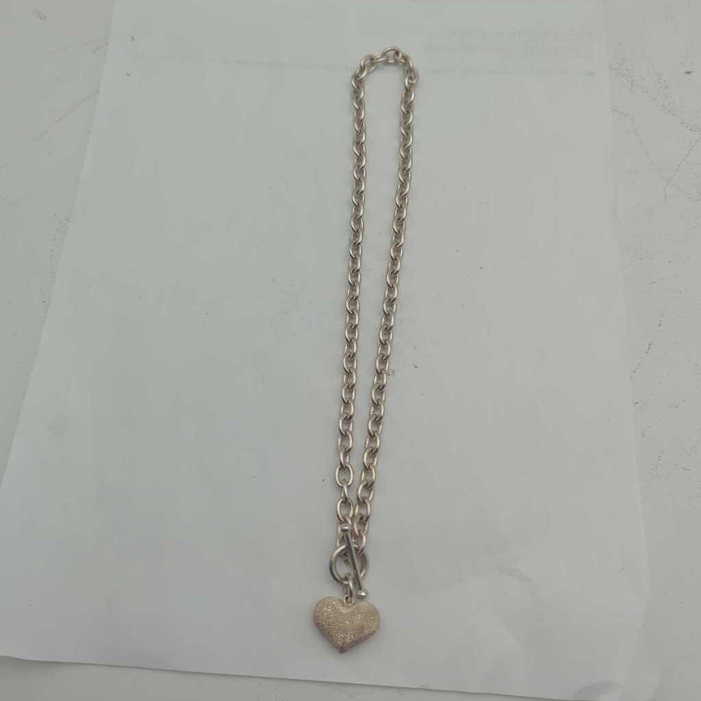 Necklace Sterling Silver w/ Heart Charm