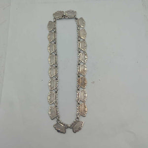 Necklace Sterling Silver Mexico Fan Shape