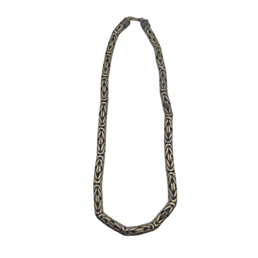 Necklace Sterling Silver Byzantine Bali *LARGE*