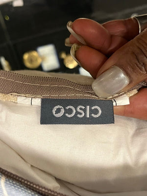 Cisco Brothers Blue Stripped Down Filled Pillow