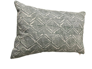 John Robishaw Green Linen Kimaya Kidney Pillow