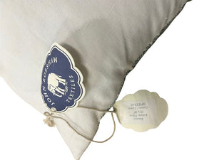 John Robishaw Green Linen Kimaya Kidney Pillow