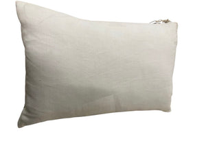 John Robishaw Green Linen Kimaya Kidney Pillow