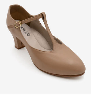 Capezio Footlight T-Strap Caramel NEW 8 1/2 M