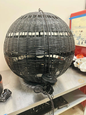 Large Wicker Hanging Light