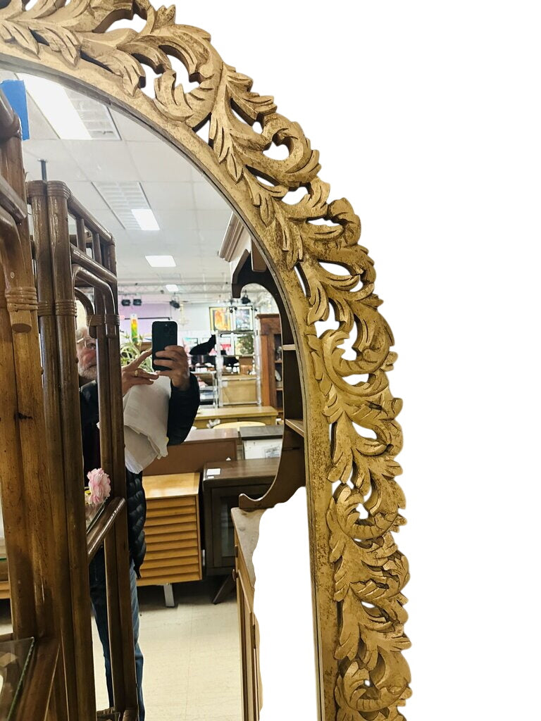 Large Carved Decorative Wall Mirror by Famous Art &