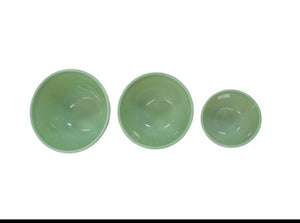 Fire King Jadeite Swirl Mixing Bowls "Set of 3"