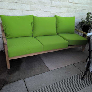 Teak Sofa w/Lime Green Cushions