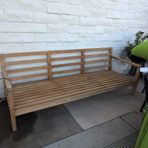 Teak Sofa w/Lime Green Cushions