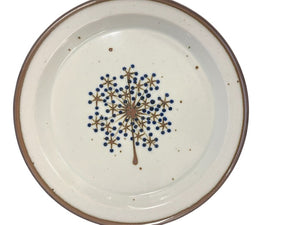 Dansk Linden Blue Brown Mist Dinner Plate 10 Inch