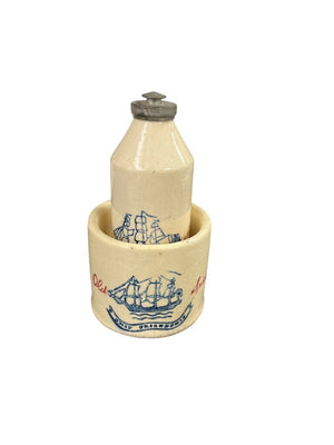 Vintage Old Spice Shaving Mug + Talcum Powder Bottle