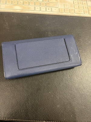 Celine Large Flap Multi-Function Wallet Indigo Blue