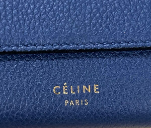Celine Large Flap Multi-Function Wallet Indigo Blue