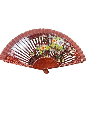 Vintage Hand Painted Lacquered Fan