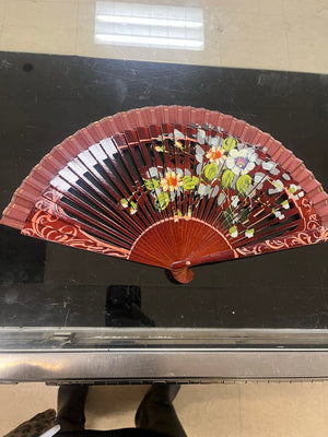 Vintage Hand Painted Lacquered Fan