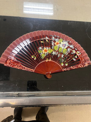 Vintage Hand Painted Lacquered Fan