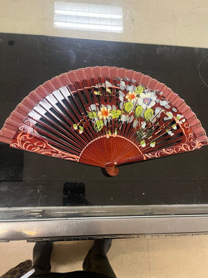 Vintage Hand Painted Lacquered Fan