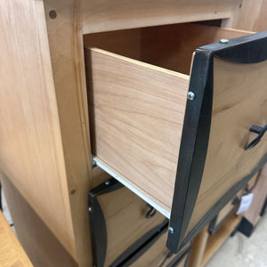 Maple Dresser With Metal Accents 52x21x19