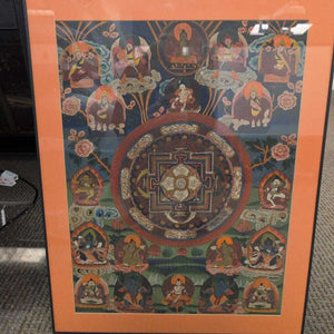 Thangka Mandala Hand Painted On Cloth 22x28