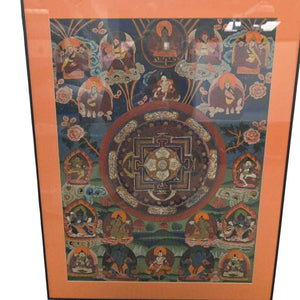 Thangka Mandala Hand Painted On Cloth 22x28