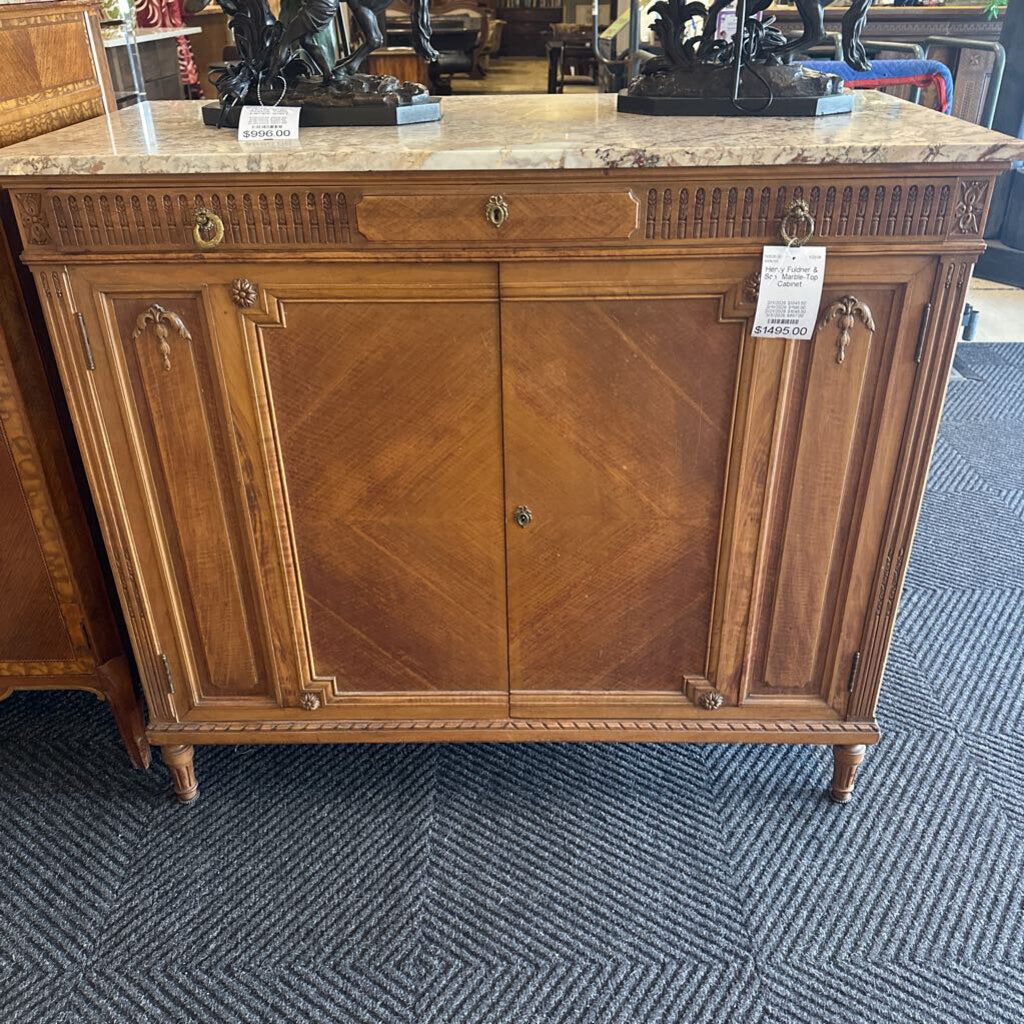 Henry Fuldner & Son Marble-Top Cabinet