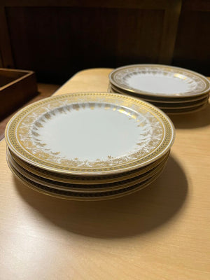 Jean Pouyat POY12 W Dessert Plates Limoges (4 pcs)