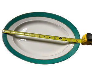 Haviland & C. Parlon Coco Style Teal Gold Platter 15.5