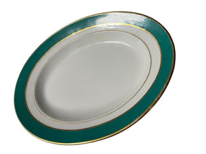 Haviland & C. Parlon Coco Style Teal Gold Platter 15.5
